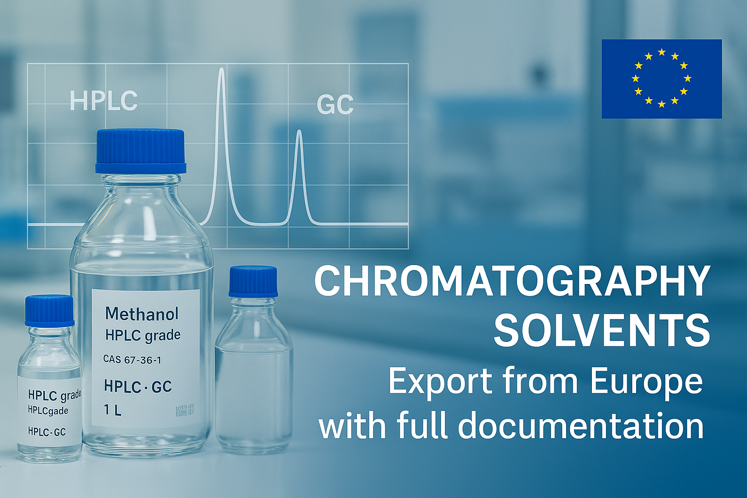 Chromatography solvents HPLC-grade – European export with full documentation